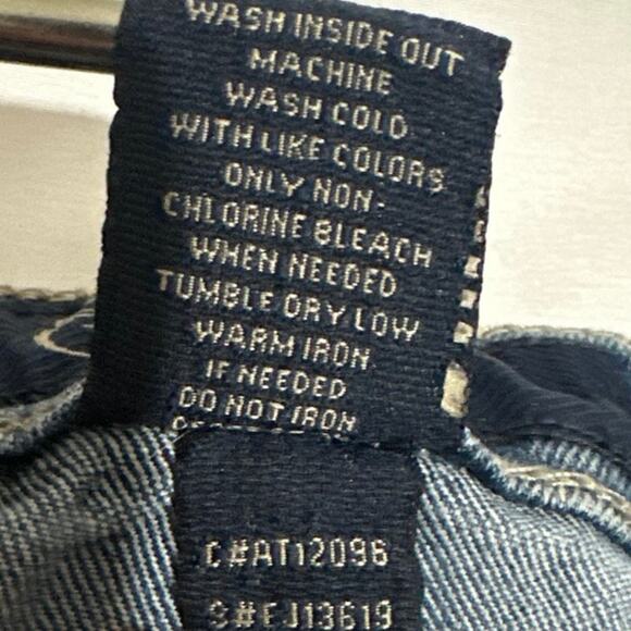 Earl blue jean, flair bottoms, with bling back pockets, womens size 0 - Picture 5 of 10